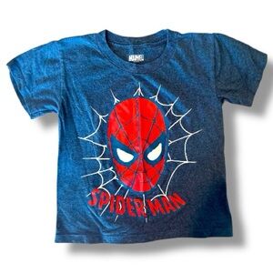 Marvel Spider-Man Boys Graphic T-Shirt Size 4 Blue Superhero Tee